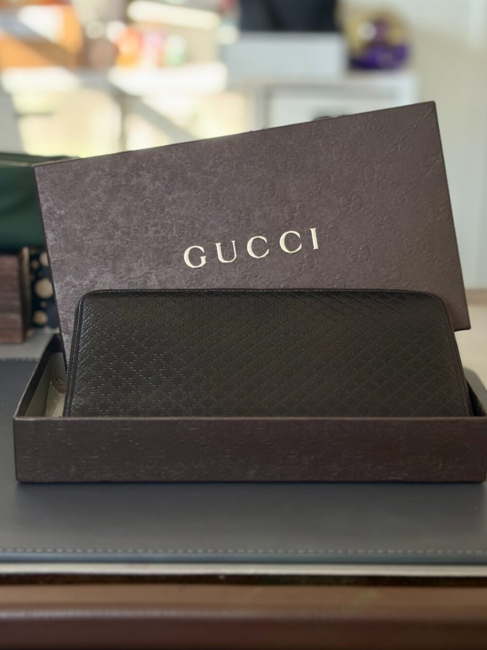 Gucci Diamante Zip-Around Continental Wallet / Authenticated